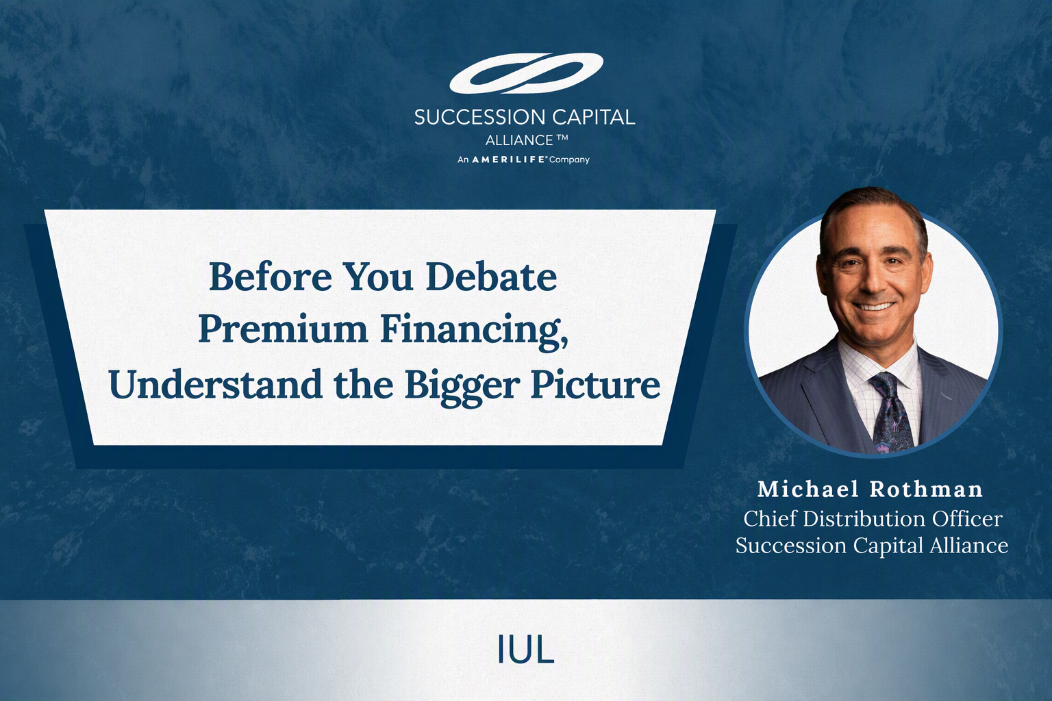 Financial advisor presenting premium financing strategy to affluent clients