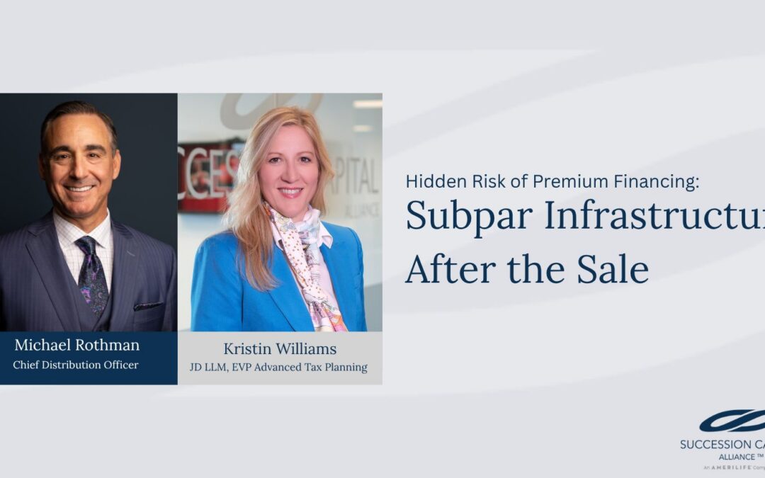 Hidden Risk in Premium Financing: Subpar Infrastructure After the Sale